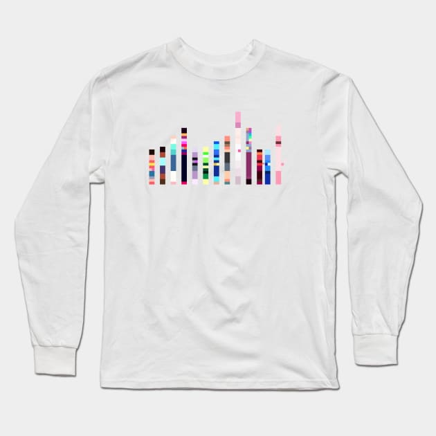 Characters of Steven Universe Barcode Long Sleeve T-Shirt by gkillerb